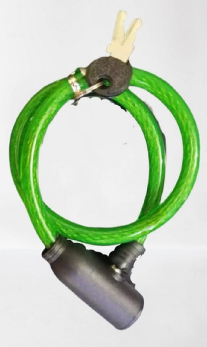 Cycle Safety Anti-Theft Steel Wire Lock Portable Security Lock With 2 Keys