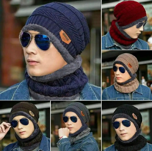 Head &amp; Neck Cap Beanies Combo - woolen winter beanie cap with