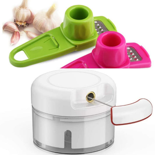(pack of 2 ) Combo deal Garlic Tool + Mini Chopper Grinding