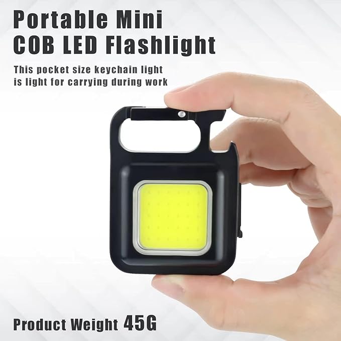 Rechargeable Key-Chain Mini Cob LED Flashlight | LED Flashlight Key-Chain With Bottle