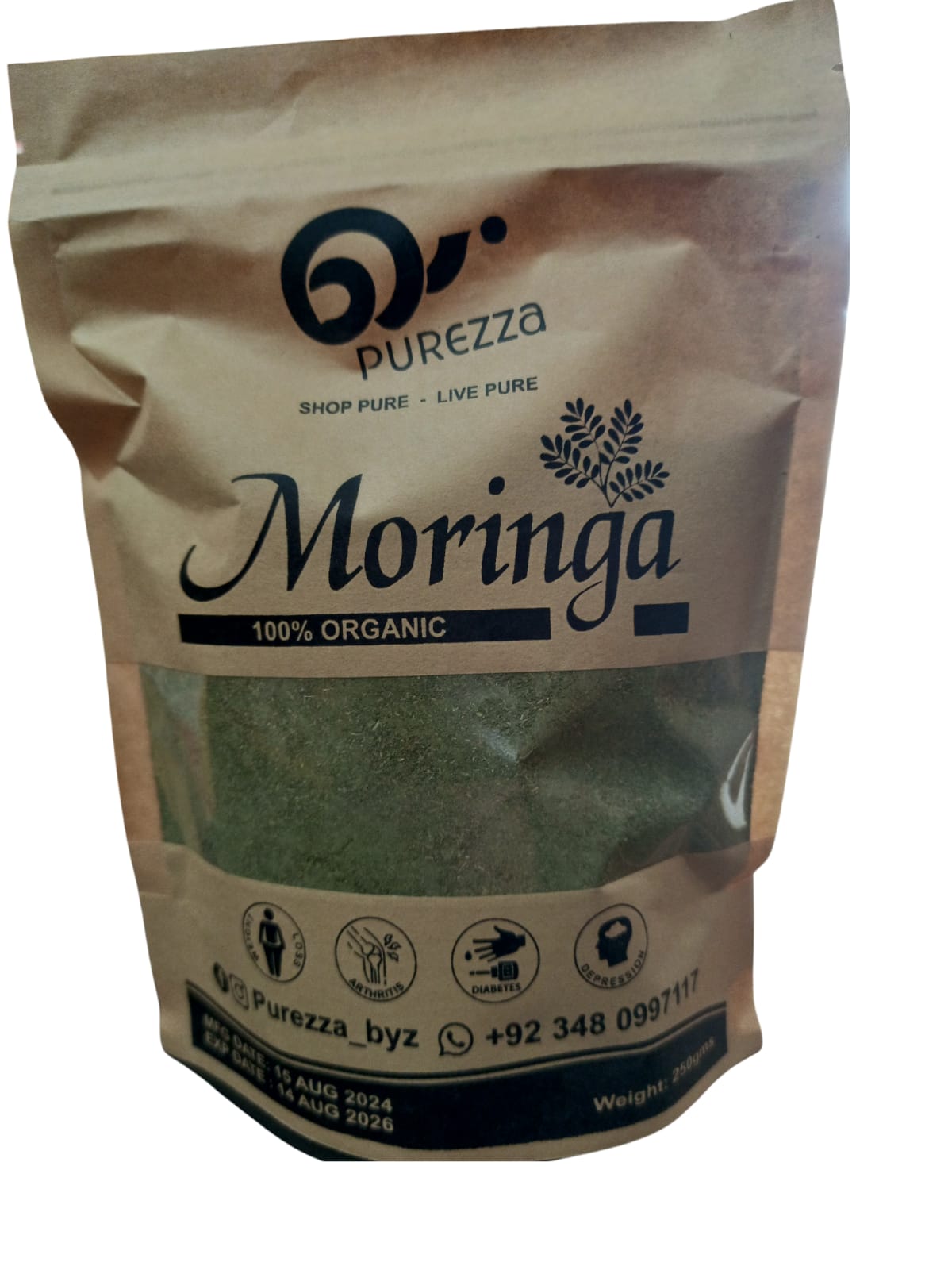 Moringa the Power of Nature with Purezza Moringa Powder (250g)