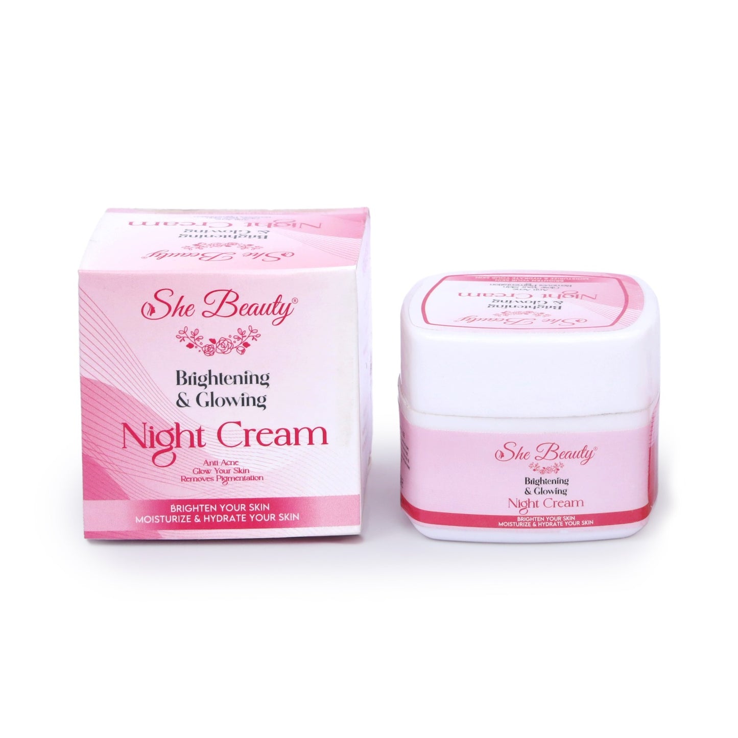 She Beauty Whitening Night Care Cream ,FRAGRANCE-FREE NIGHT CREAM