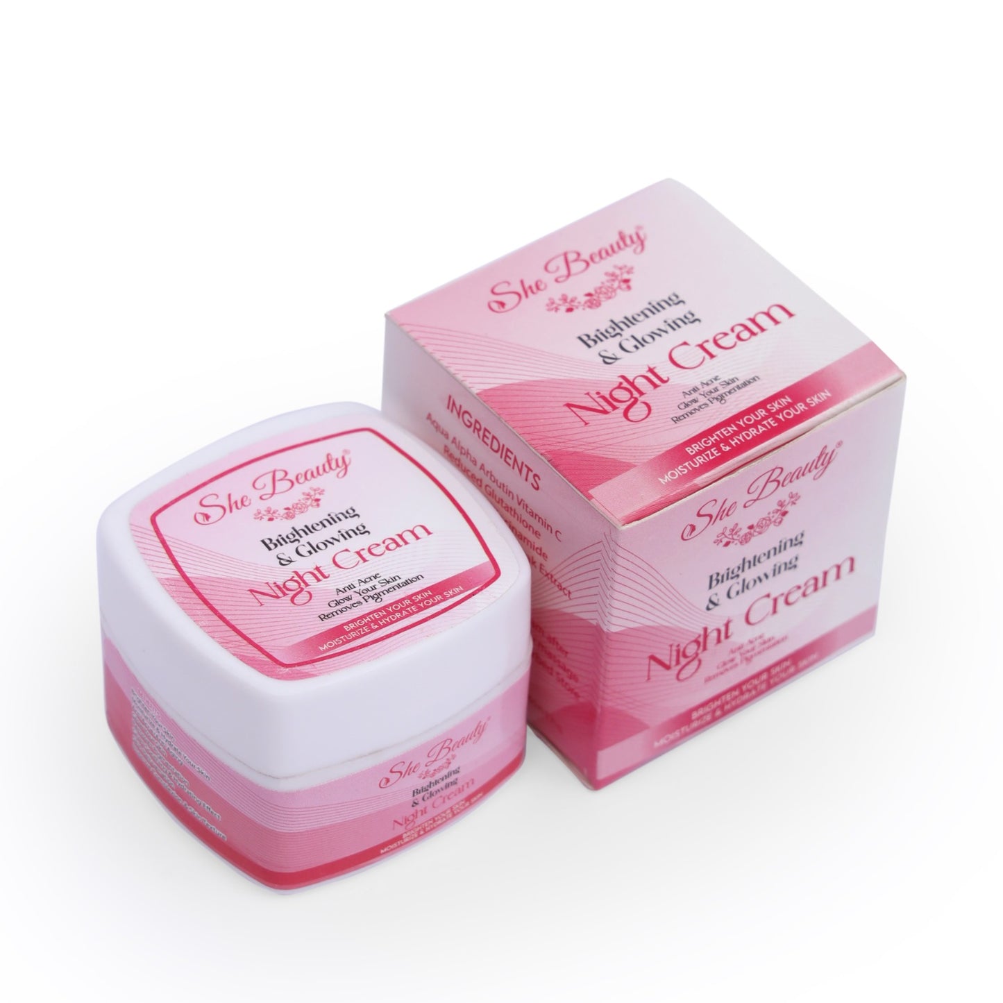 She Beauty Whitening Night Care Cream ,FRAGRANCE-FREE NIGHT CREAM