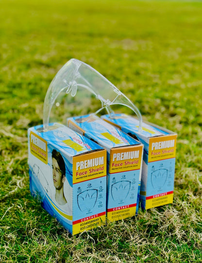 Premium Unisex Full Shield Face Mask - Transparent, Anti-Fog, Comfortable and Reusable