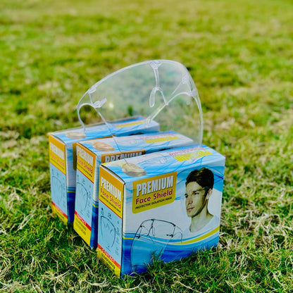 Premium Unisex Full Shield Face Mask - Transparent, Anti-Fog, Comfortable and Reusable