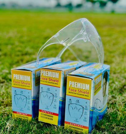 Premium Unisex Full Shield Face Mask - Transparent, Anti-Fog, Comfortable and Reusable