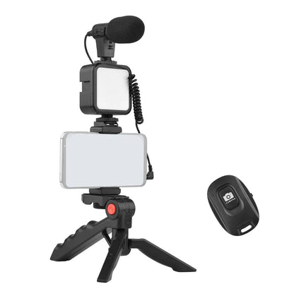Vlogging Video Making Kit With Light, Table Tripod Stand, Microphone, Phone Holder,