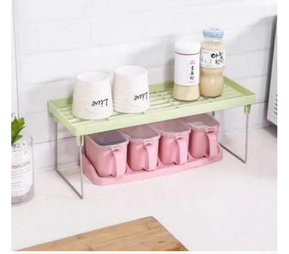 Folding Stack up shelf for spice jars Cabinet Shelves foldable Shelf Stand