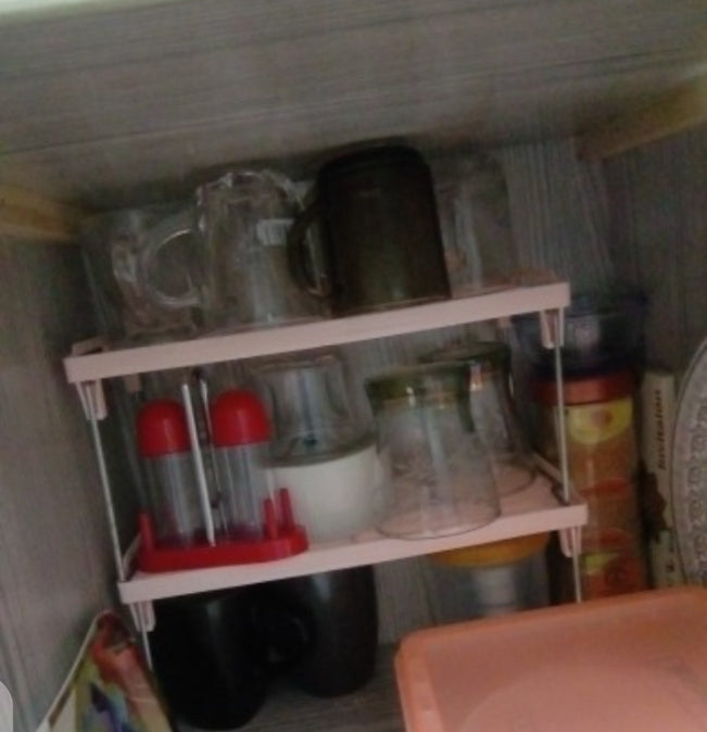 Folding Stack up shelf for spice jars Cabinet Shelves foldable Shelf Stand