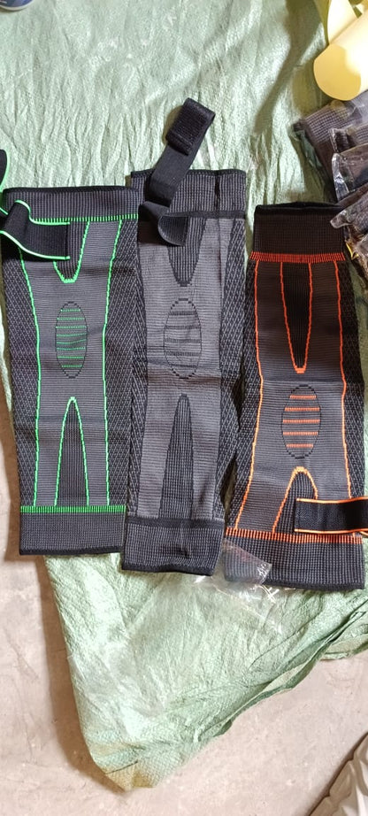 1 PCS Compression Knee Pads Support Sleeve Protector Elastic Kneepad Brace Spring