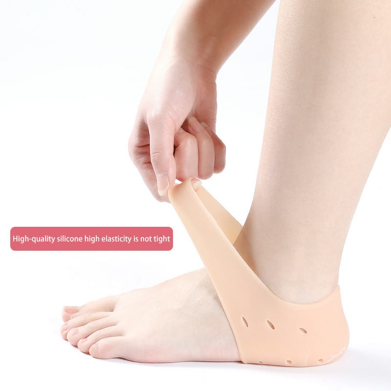 Pair of half Heel Pain Anti Crack Silicone Set - Anti Crack