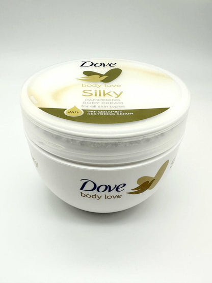 Dove Silky Moisturizing Body Cream (300 ml) - High Nutrients and Rich