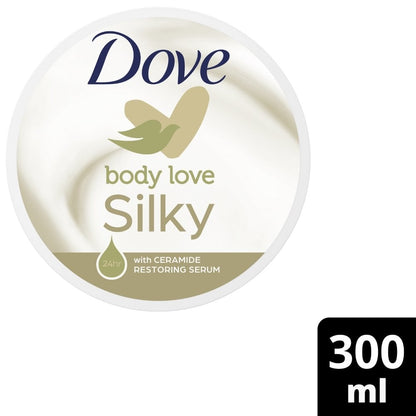 Dove Silky Moisturizing Body Cream (300 ml) - High Nutrients and Rich