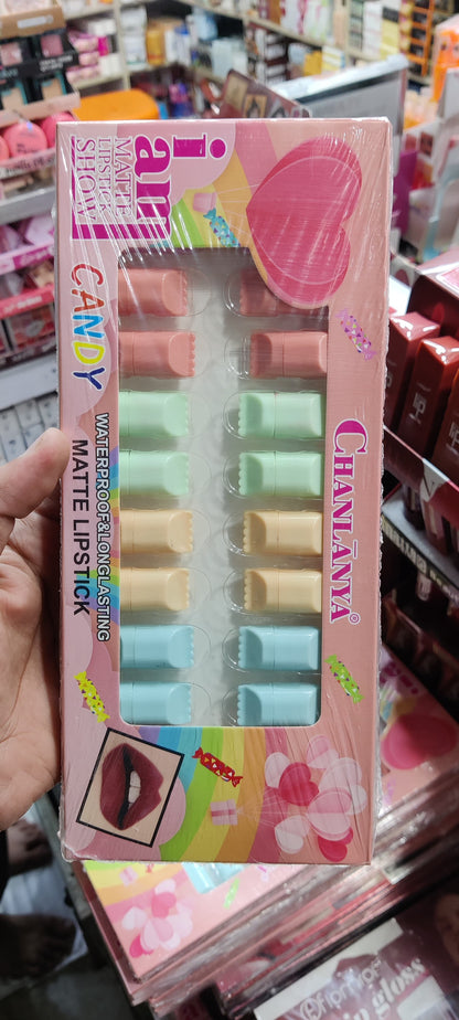 Chanlanyan Candy Style Longlasting Mate Lipstick - 24 pcs in box