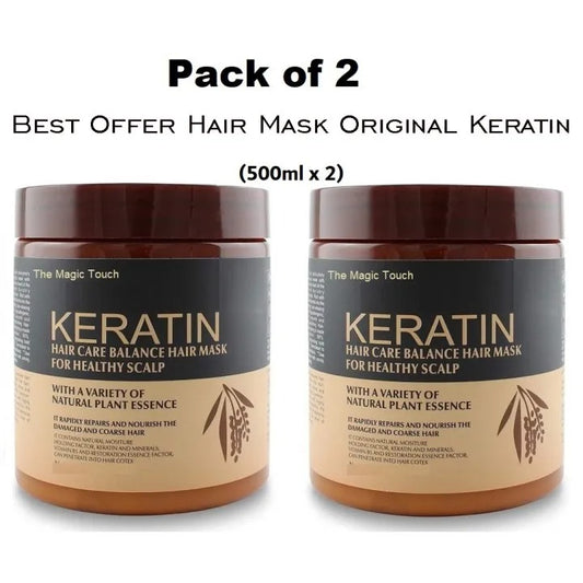 Pack Of 2 | Keratin Hair Mask Treatment Your Secret To Shiny,