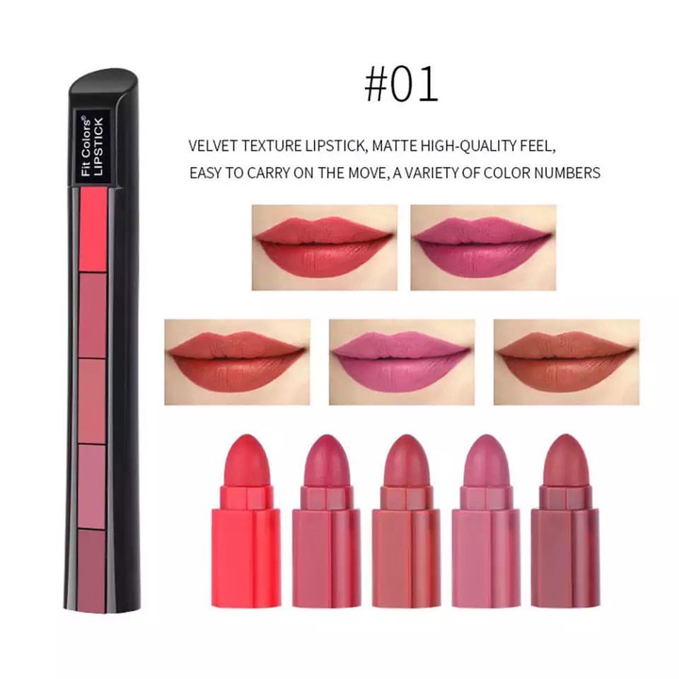 5 In 1 Huda Beauty Lipstick Shades -