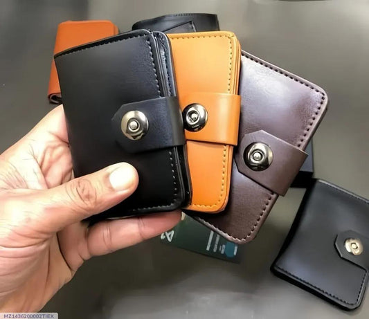Plain Leather Smart Wallet for Male And female Easy To