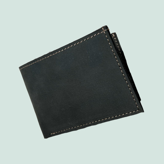 Neubic cow Leather Plain Wallet Men Short Wallet Purse Small Vintage Wallets