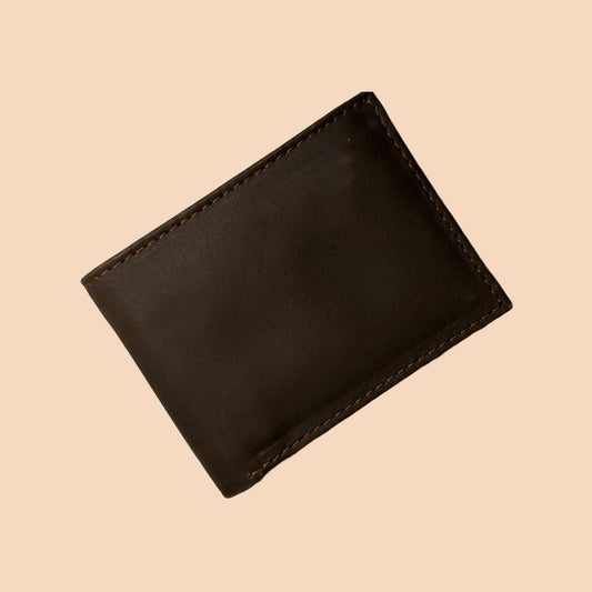 Cow Leather Plain Men Short Wallet Purse Small Vintage Wallets Card Holder