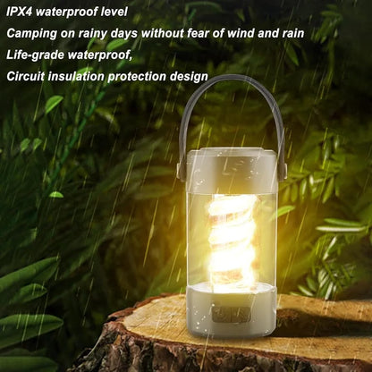 Wireless Speaker Lantern - Bluetoooth Camping RechargeableLight, Outdoor Stereo Lantern | Portable