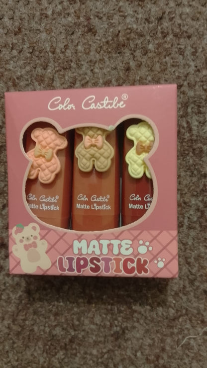 pack of 3 Color castle pigmented lipsticks pack