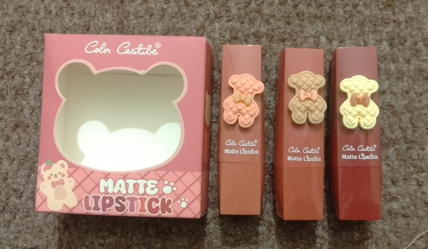 pack of 3 Color castle pigmented lipsticks pack