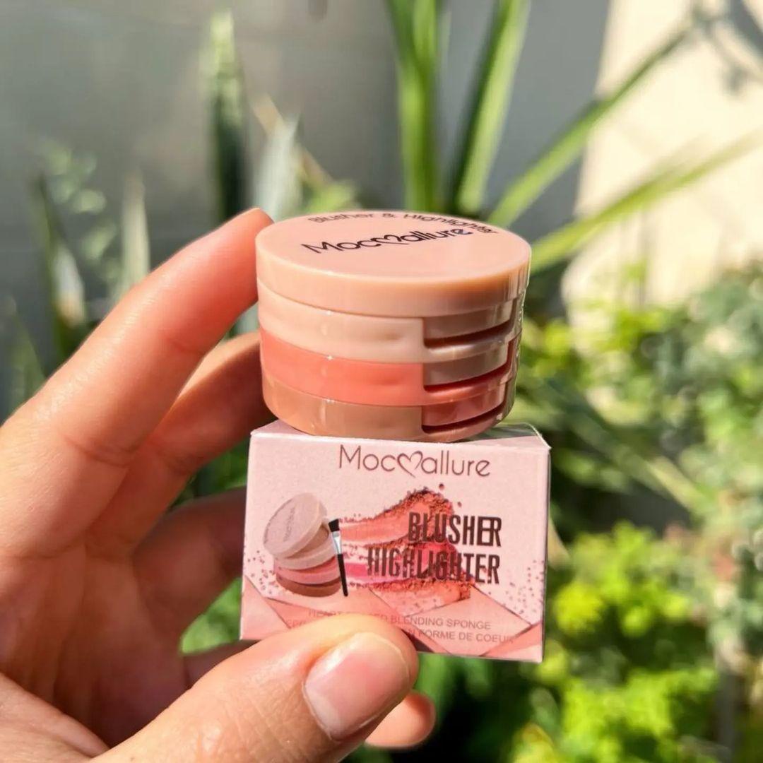 Mocallure 3 in 1 blusher highlighter kit Package Includes: 1 x Blusher