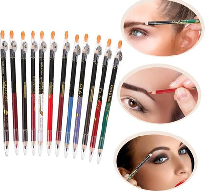 ( Pack of 6 )2 in 1 colors eye pencil multipurpose