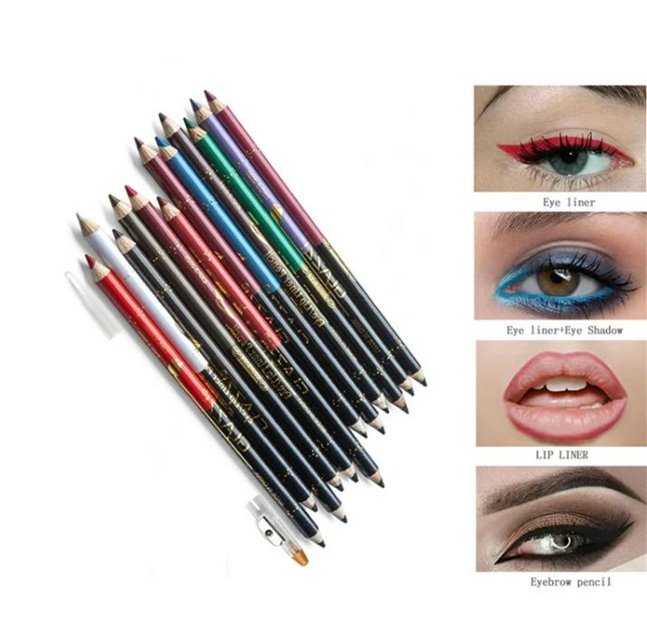 ( Pack of 6 )2 in 1 colors eye pencil multipurpose