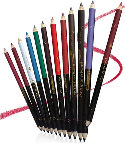 ( Pack of 6 )2 in 1 colors eye pencil multipurpose