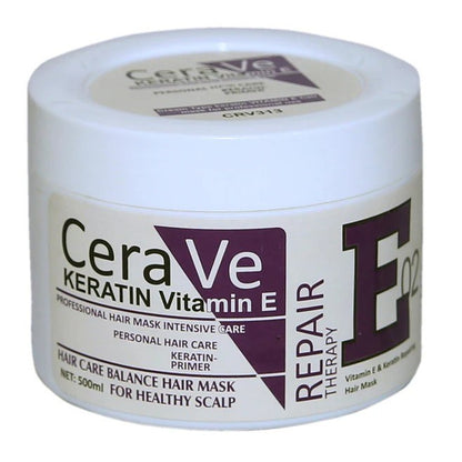 Cera Ve Keratin Vitamin E Repair Therapy E02 Hair Mask - 500ml
