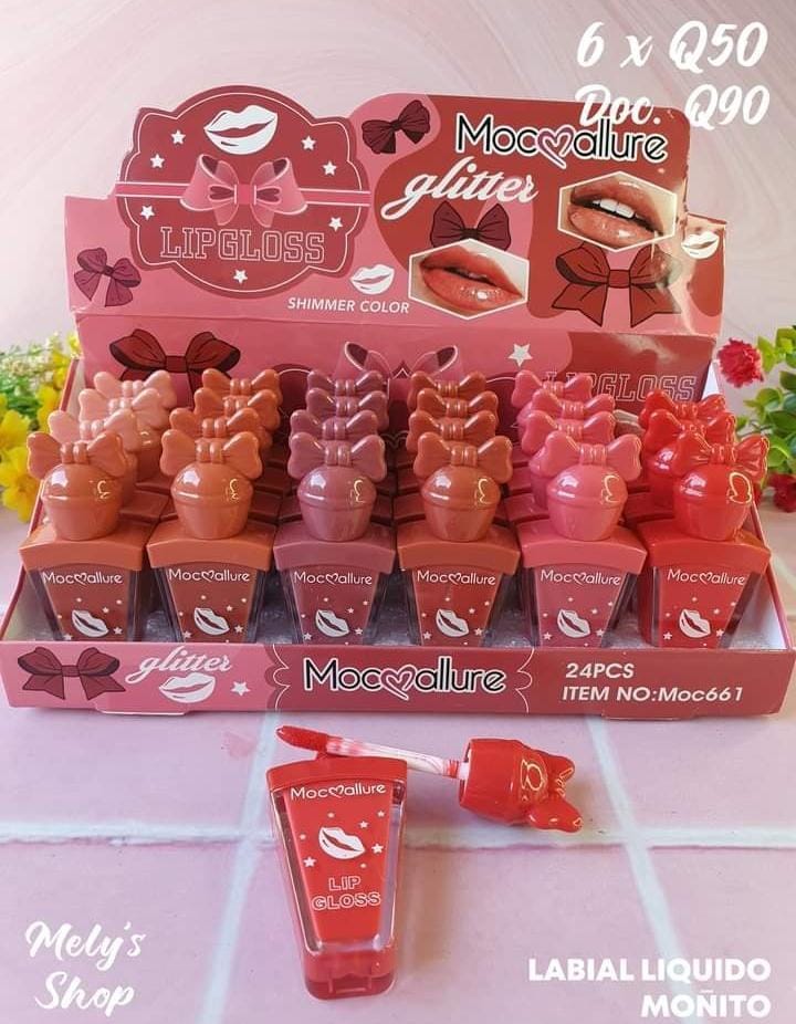 Pack Of 6 Mocallure Bow Style Cute Lipgloss High Pigment