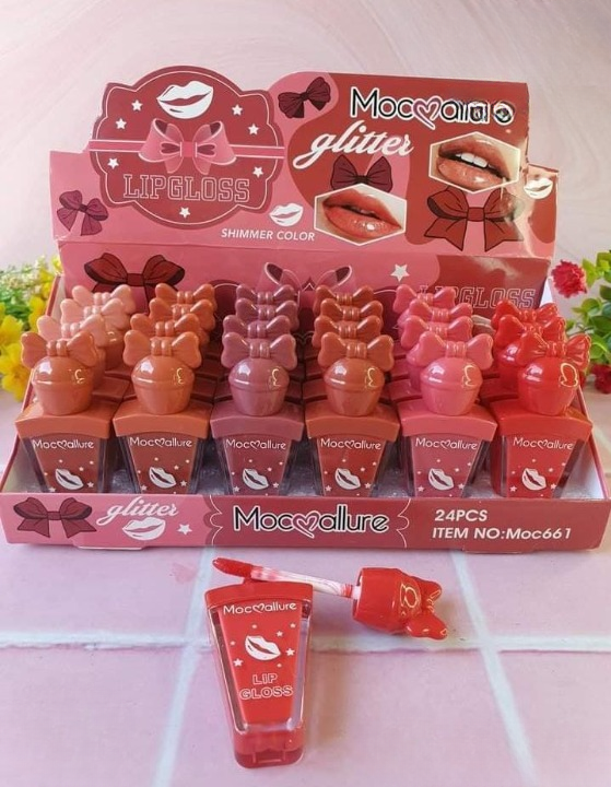 Pack Of 6 Mocallure Bow Style Cute Lipgloss High Pigment