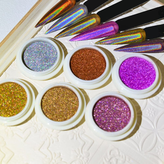 Shimmer Glitter Eyeshadow Glitter Powder Set Face &amp; Eye high Pigmented (Random