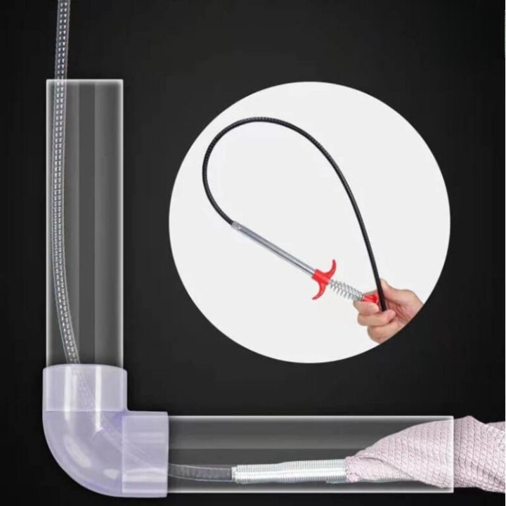 Stainless Steel Sink Wire | Drain Cleaner Wire Spring Sink Cleaning Stick