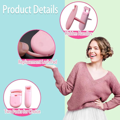 2-in-1 Eyelash Curler for All Eye Shapes Professional Lash Curler for