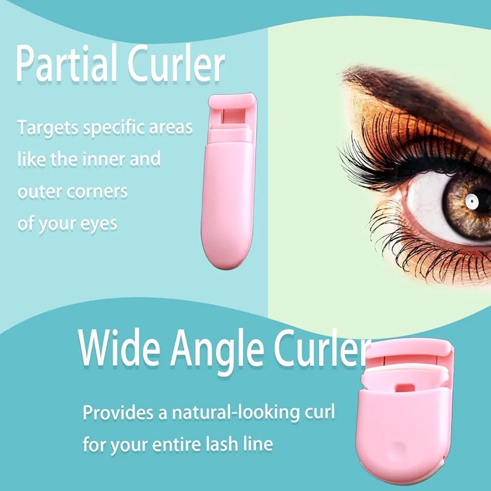 2-in-1 Eyelash Curler for All Eye Shapes Professional Lash Curler for