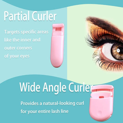 2-in-1 Eyelash Curler for All Eye Shapes Professional Lash Curler for