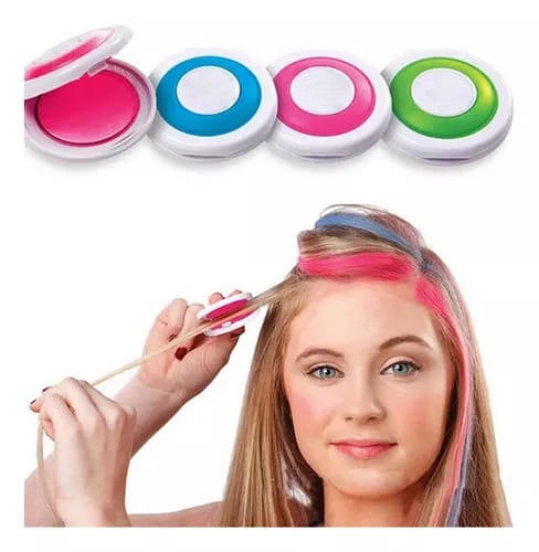 Pack Of 4 Temporary Hair Chalks 4 Colors Hair Dye Powder