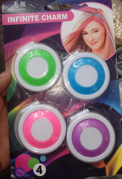 Pack Of 4 Temporary Hair Chalks 4 Colors Hair Dye Powder