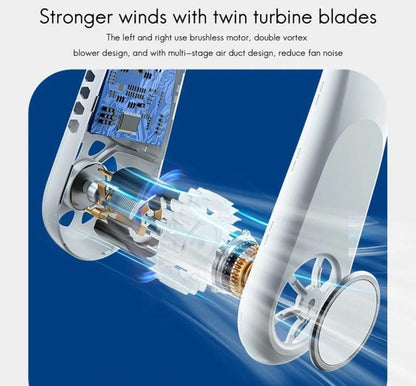 SurroundFan New Portable Bladeless Neck Fan Foldable, Hands-Free Cooling for Travel