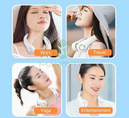 SurroundFan New Portable Bladeless Neck Fan Foldable, Hands-Free Cooling for Travel