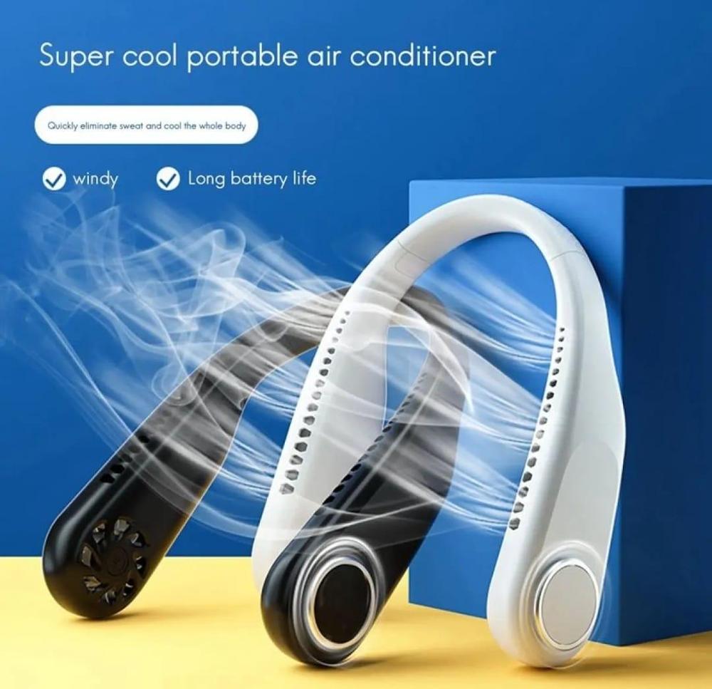 SurroundFan New Portable Bladeless Neck Fan Foldable, Hands-Free Cooling for Travel