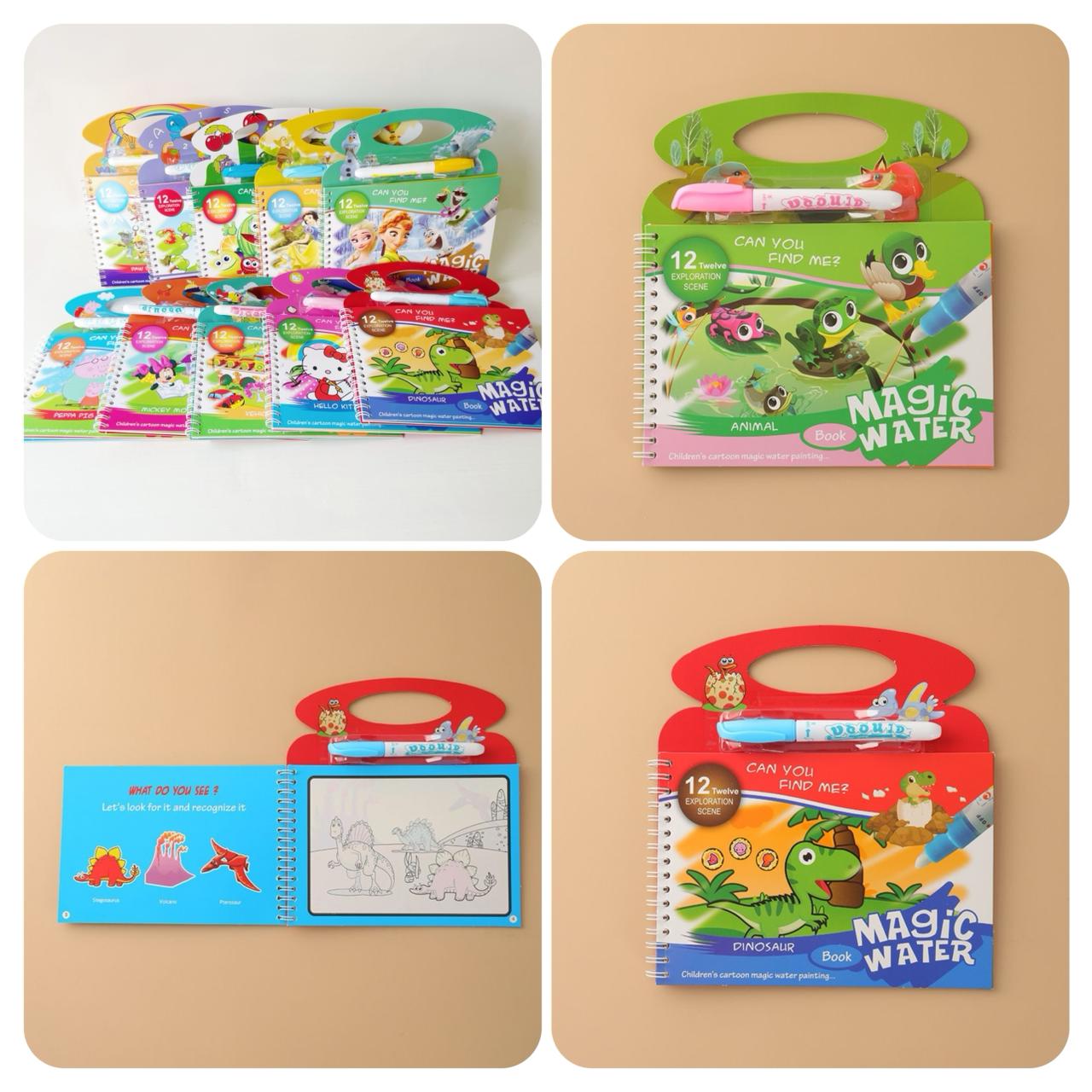 New Magic Water Book Painting Drawing Coloring Board Book Magic Water Pen