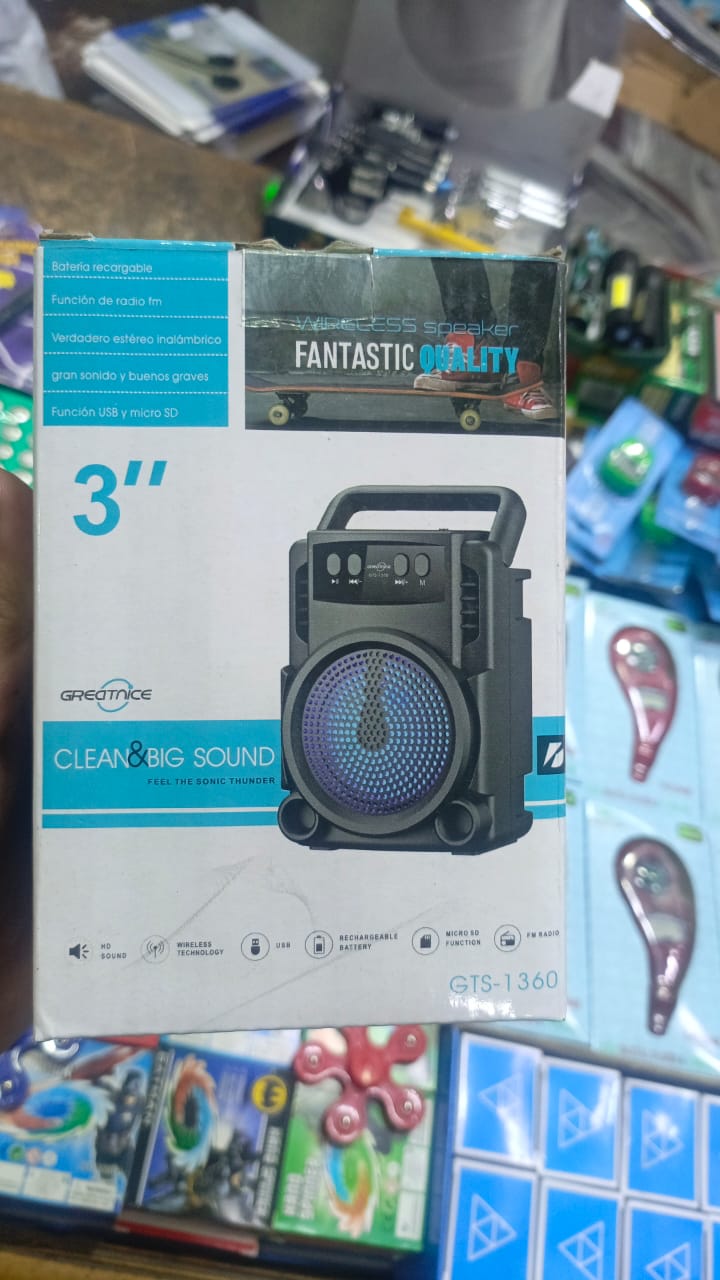 GTS-1360 Wireless Speaker Bluetooth Rechargeable Speaker Portable Wireless Mini 3 Inch Mini