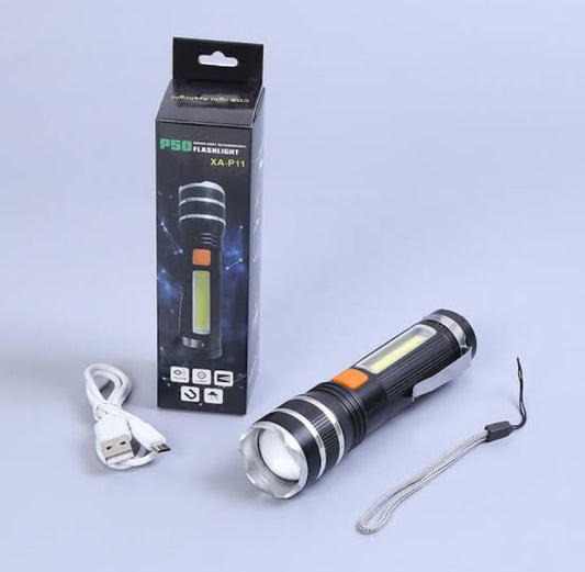 P50 super light rechargeable flashlight - Super bright Led Light - zoomable