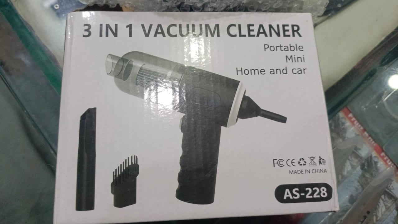 3 in 1 AS-228 Mini USB Rechargeable Vacuum Cleaner for Home and
