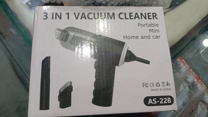 3 in 1 AS-228 Mini USB Rechargeable Vacuum Cleaner for Home and