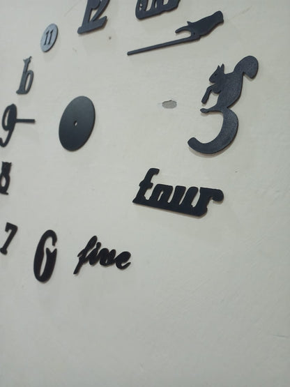 Decorative 3D Clock / DIY Clock Creative 3D Wooden wall clock for