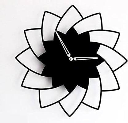 3D WOODEN FLORAL WALL CLOCK Modern Home Decorations for Living Room,Bedroom